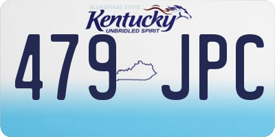 KY license plate 479JPC