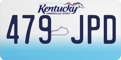 KY license plate 479JPD