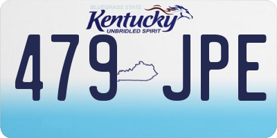 KY license plate 479JPE