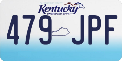 KY license plate 479JPF