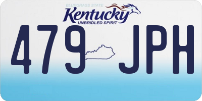 KY license plate 479JPH