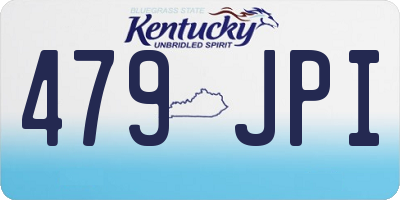 KY license plate 479JPI