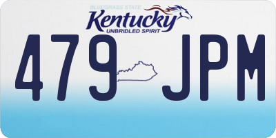 KY license plate 479JPM