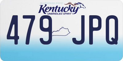 KY license plate 479JPQ