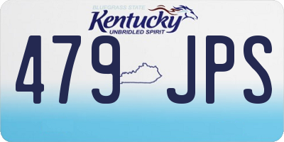 KY license plate 479JPS