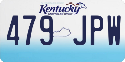 KY license plate 479JPW