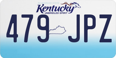 KY license plate 479JPZ