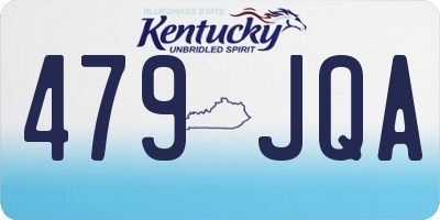 KY license plate 479JQA