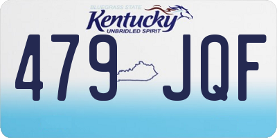 KY license plate 479JQF