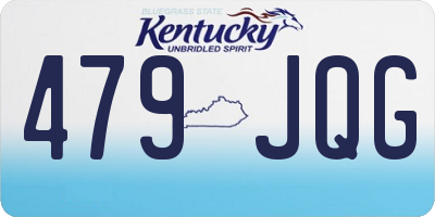 KY license plate 479JQG