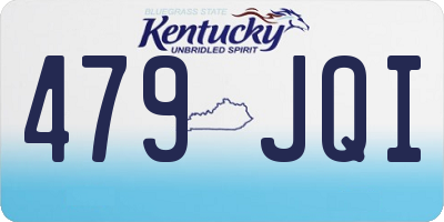 KY license plate 479JQI