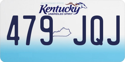 KY license plate 479JQJ