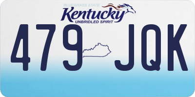 KY license plate 479JQK
