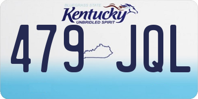 KY license plate 479JQL