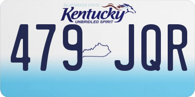 KY license plate 479JQR