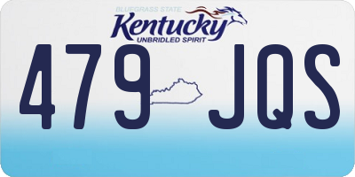 KY license plate 479JQS