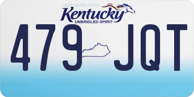 KY license plate 479JQT