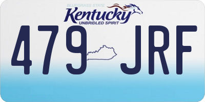 KY license plate 479JRF