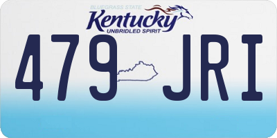 KY license plate 479JRI