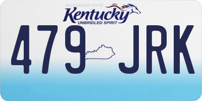 KY license plate 479JRK
