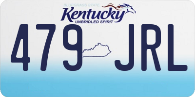 KY license plate 479JRL