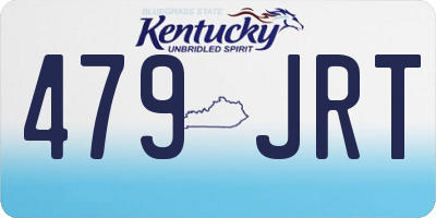 KY license plate 479JRT