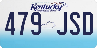 KY license plate 479JSD