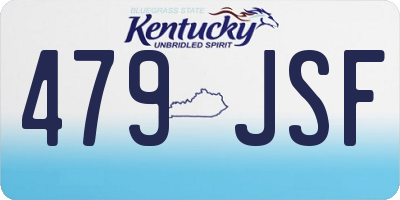 KY license plate 479JSF