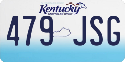 KY license plate 479JSG