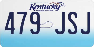 KY license plate 479JSJ