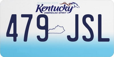 KY license plate 479JSL