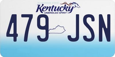 KY license plate 479JSN