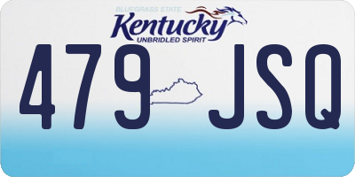 KY license plate 479JSQ