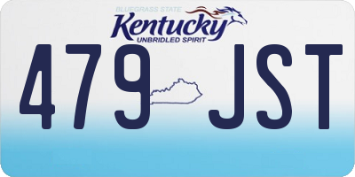 KY license plate 479JST