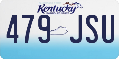 KY license plate 479JSU