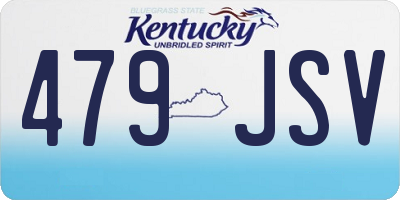 KY license plate 479JSV