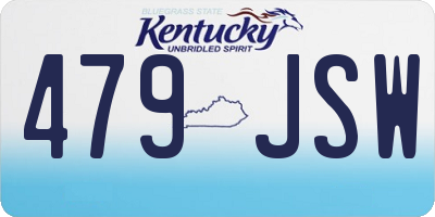 KY license plate 479JSW