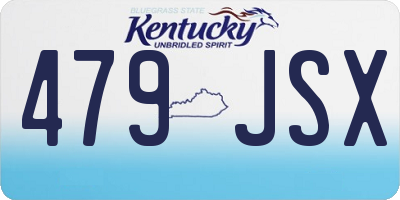 KY license plate 479JSX