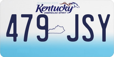 KY license plate 479JSY
