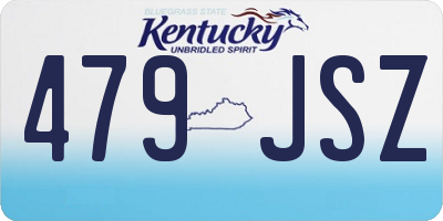 KY license plate 479JSZ