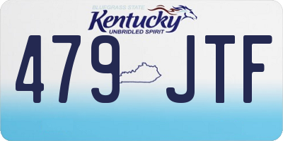 KY license plate 479JTF