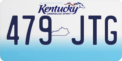 KY license plate 479JTG