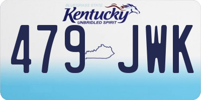 KY license plate 479JWK