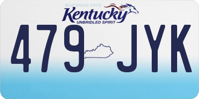 KY license plate 479JYK