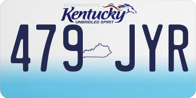 KY license plate 479JYR