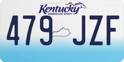 KY license plate 479JZF