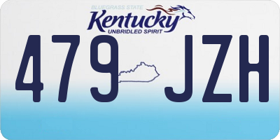 KY license plate 479JZH
