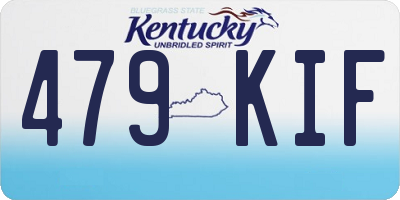 KY license plate 479KIF