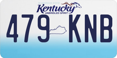 KY license plate 479KNB