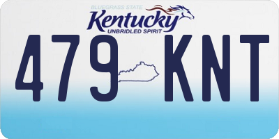 KY license plate 479KNT
